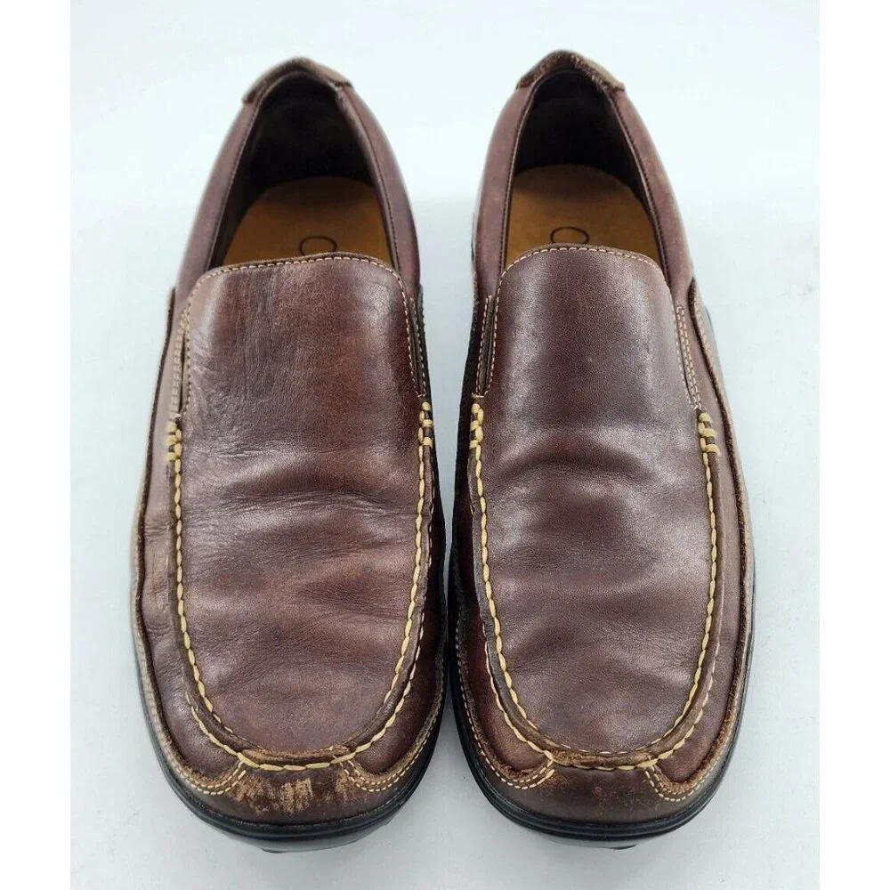 Cole Haan Brown Leather Tucker Venetian Slip-On Loafers Shoe Men's Size 10M‎